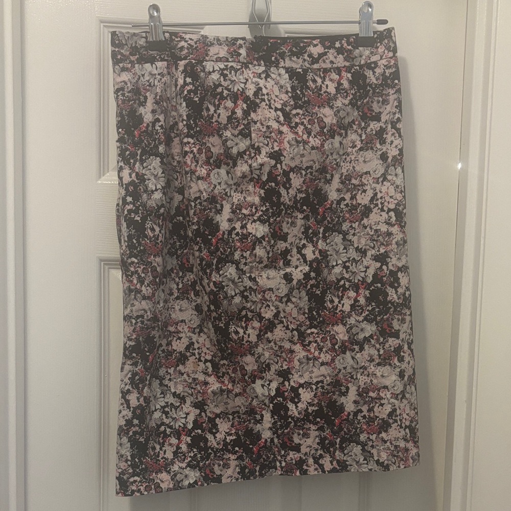 The Limited Black and Pink Floral Pencil Skirt